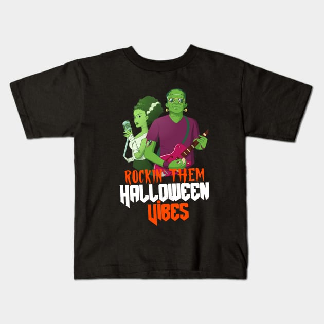 Rockin' Them Halloween Vibes Kids T-Shirt by MCAL Tees